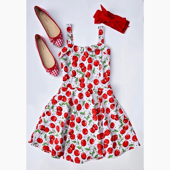 Other - Girls Vintage Cherry Dress